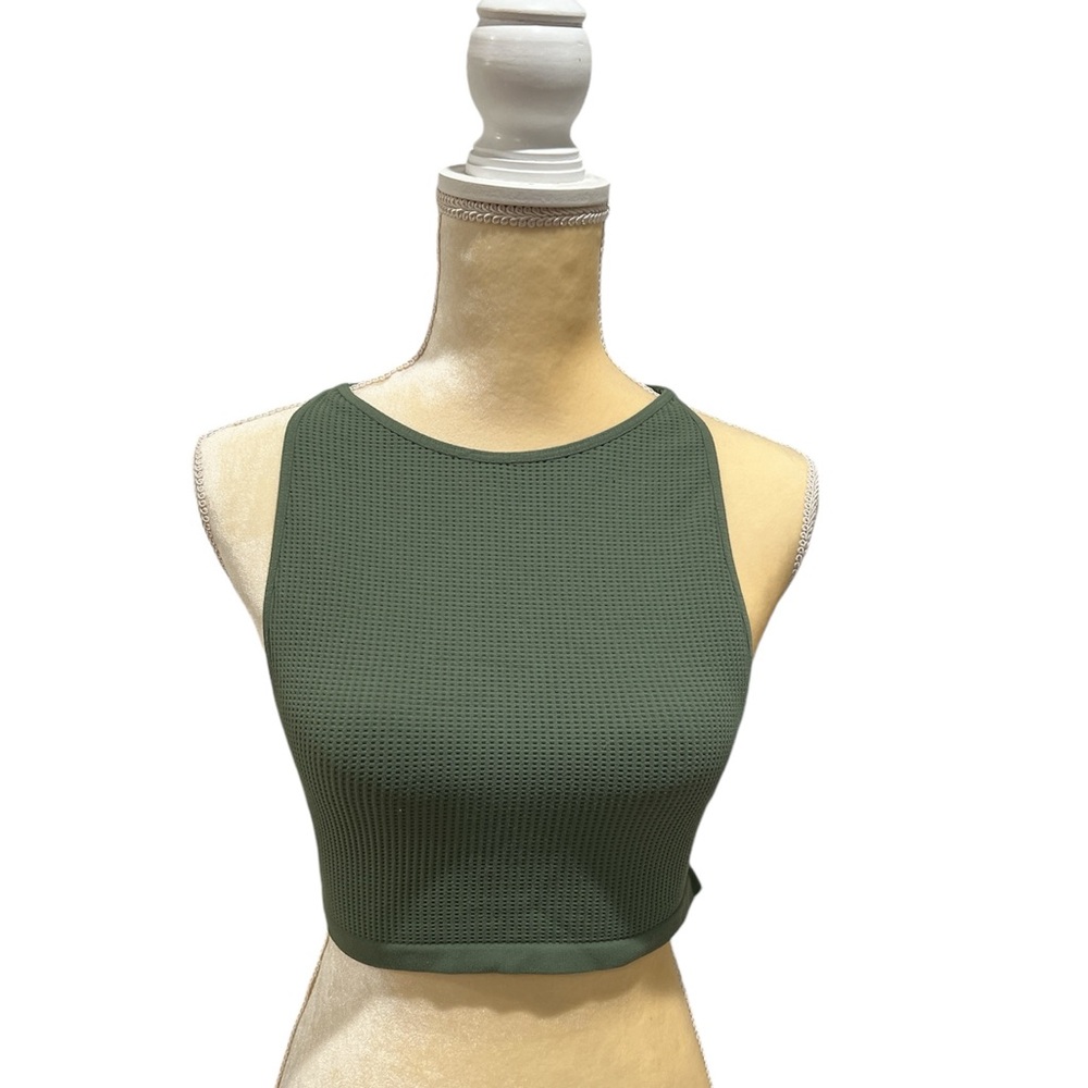 Intimately Free Free People cropped army green tank in great condition size XS/S